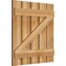 Ekena Millwork Spaced Board-n-Batten Shutters w/Z-Bar, Rough Sawn Western Red Cedar, 28 7/8W x 30H, PR RBS06Z29X030RWR - alternate 3